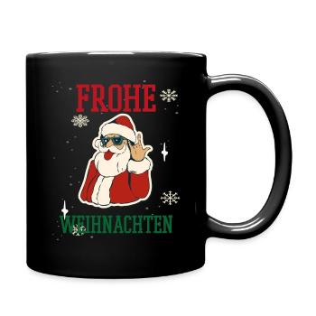 Weihnachten Feiertage Familie - Tasse einfarbig - Schwarz - Rechts