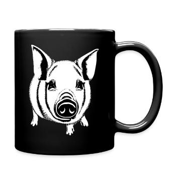 pig sweet pigs pigs animal animals 15 - Full Colour Mug - black - Right