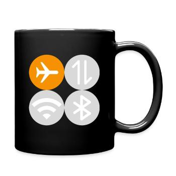 Quick Menu Flight Mode - Full Colour Mug - black - Right