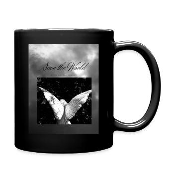 Save the World - Tasse einfarbig - Schwarz - Rechts