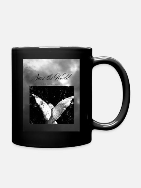 Save the World - Tasse einfarbig - Schwarz