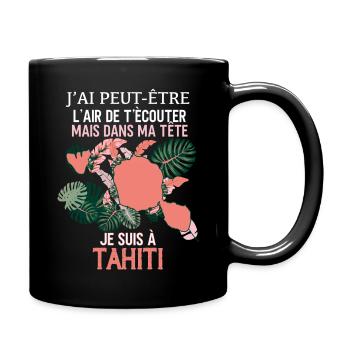 Tahiti Ma Passion Mon ïle Cadeau - Mug uni - noir - Droite