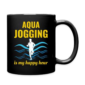 Deep Water Aqua jogging Pool Running Fitness - Full Colour Mug - black - Right