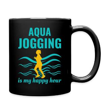 Deep Water Aqua jogging Pool Running Fitness - Full Colour Mug - black - Right