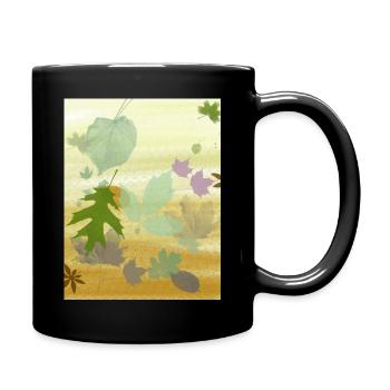 Autumn Leafs - Tasse einfarbig - Schwarz - Rechts