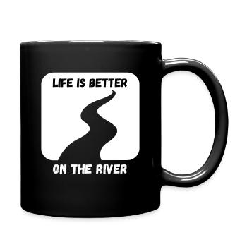 La vie est meilleure sur la rivière - Kayak Design - Mug uni - noir - Droite
