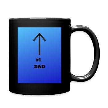 #1 Dad Desgin - Tasse einfarbig - Schwarz - Rechts