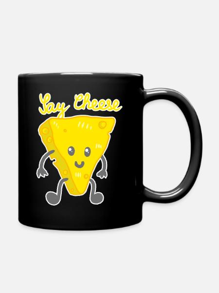 say cheese Käse - Tasse einfarbig - Schwarz