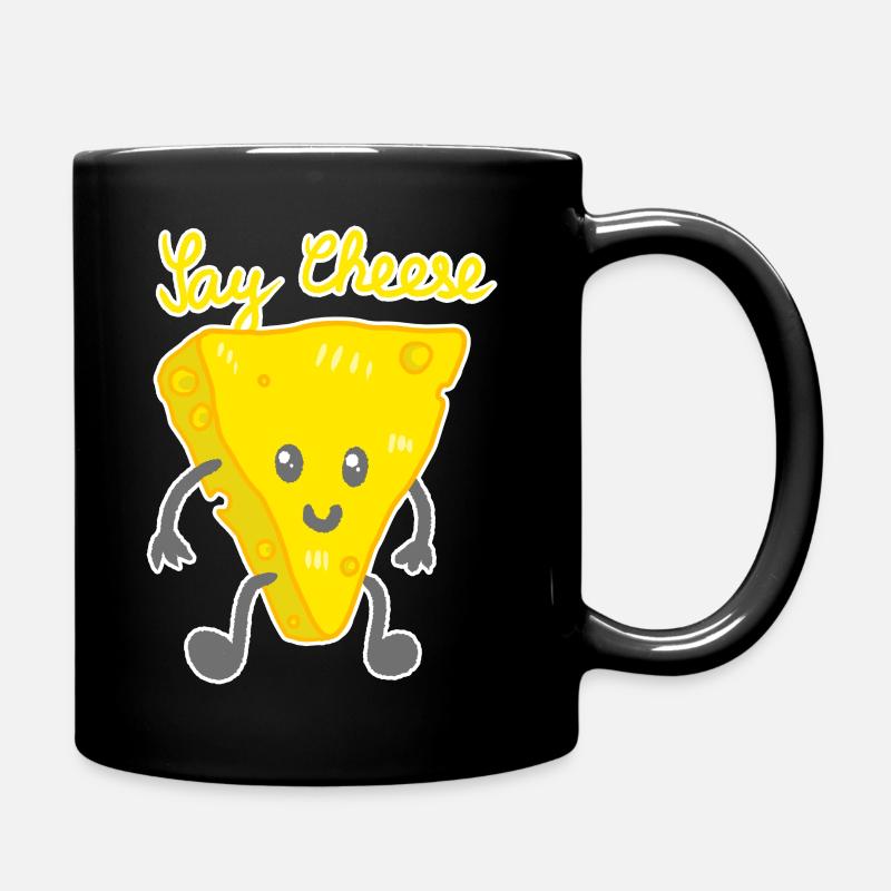 say cheese Käse - Tasse einfarbig - Schwarz