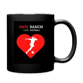 Fußball - Tasse einfarbig - Schwarz - Rechts