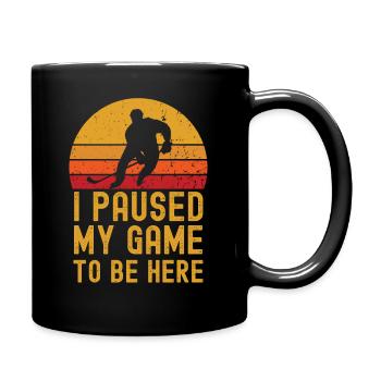 Hockey sur glace rétro vintage - Mug uni - noir - Droite