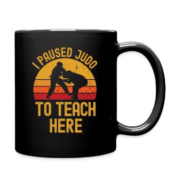 Judo and teacher retro vintage - Full Colour Mug - black - Right