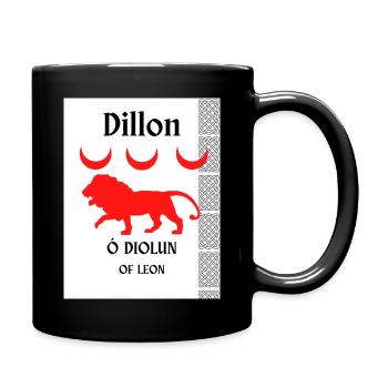 Dillon Familienname - Tasse einfarbig - Schwarz - Rechts