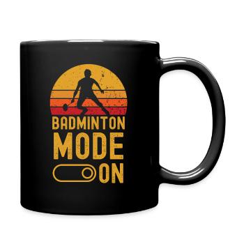 Badminton Mode on retro vintage - Tasse einfarbig - Schwarz - Rechts