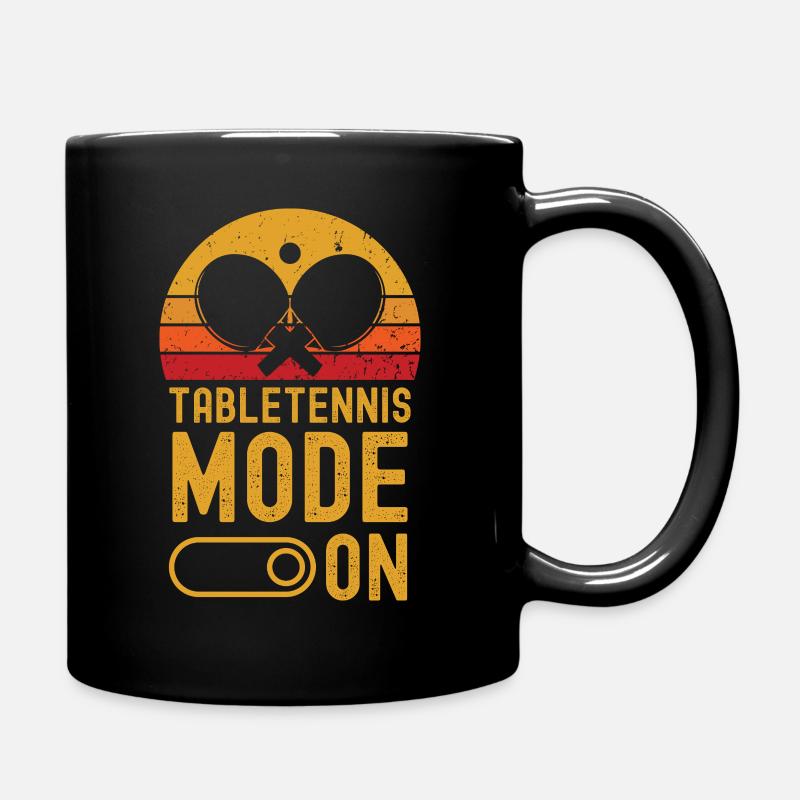 Mode tennis de table sur rétro vintage - Mug uni - noir