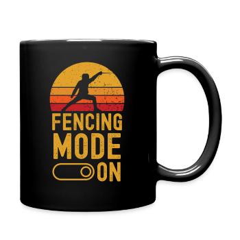 Fechten Mode on retro vintage - Tasse einfarbig - Schwarz - Rechts