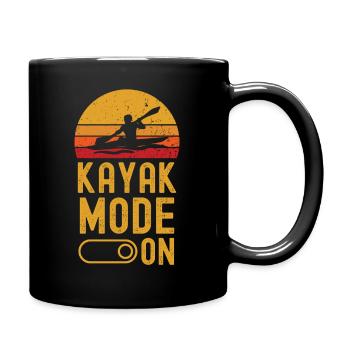 Kayak Mode on retro vintage - Tasse einfarbig - Schwarz - Rechts