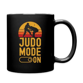 Judo Fashion on retro vintage - Full Colour Mug - black - Right