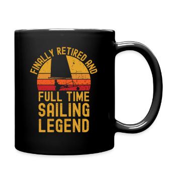 Beach sailing pension retro vintage - Mug uni - noir - Droite