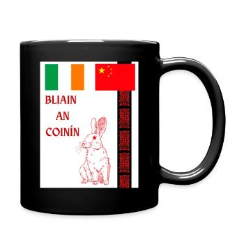 BLIAIN AN COINÍN, Année du Lapin en irlandais - Mug uni - noir - Droite