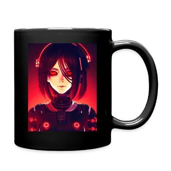 Cyborg Zukunft verkörpert die Faszination - Tasse einfarbig - Schwarz - Rechts