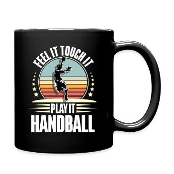Handball Handballer - Tasse einfarbig - Schwarz - Rechts