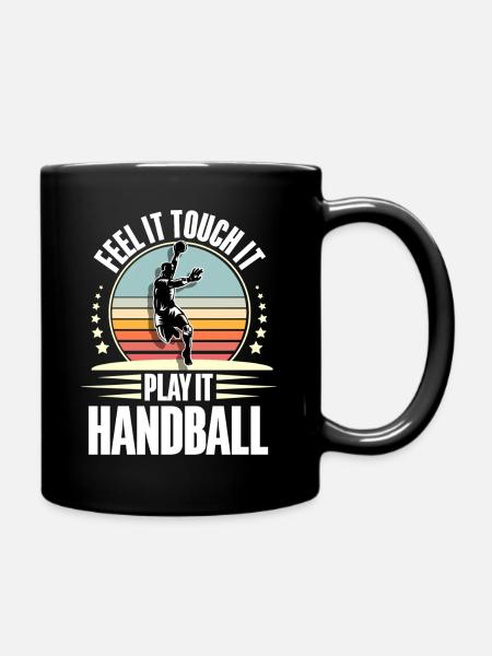 Handball Handballer - Tasse einfarbig - Schwarz