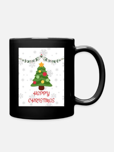 FROHE WEIHNACHTEN - Tasse einfarbig - Schwarz