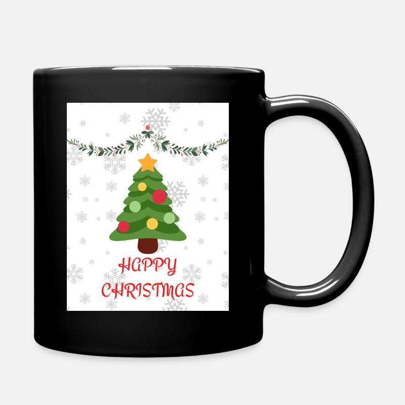 FROHE WEIHNACHTEN - Tasse einfarbig - Schwarz