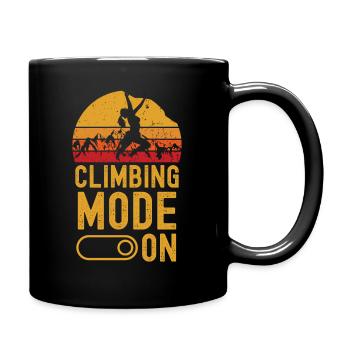 Climbing women retro vintage - Full Colour Mug - black - Right