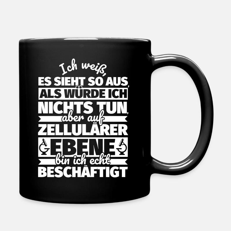 Biologe lustiger Spruch Biologielaborant Biolehrer - Tasse einfarbig - Schwarz