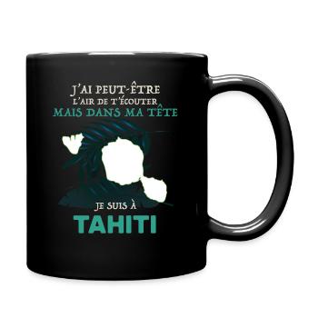 Tahiti Je T'Aime Cadeau Homme Ou Femme - Mug uni - noir - Droite