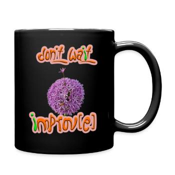 N’attendez pas - improvisation(s) - Mug uni - noir - Droite