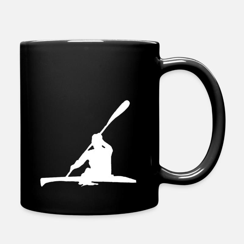Kayak blanc - Mug uni - noir