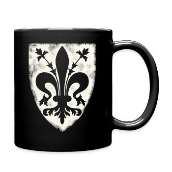 Florenz Wappen - Tasse einfarbig - Schwarz - Rechts