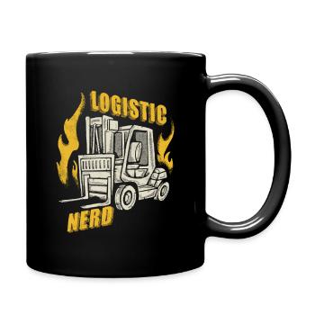 Logistic Nerd - Tasse einfarbig - Schwarz - Rechts