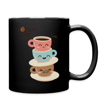 Kaffeezeit 2 - Tasse einfarbig - Schwarz - Rechts