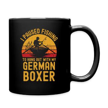 Pêche, pêche et boxeur allemand - Mug uni - noir - Droite
