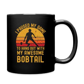 Badminton and Bobtail - Full Colour Mug - black - Right