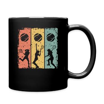 Tennis Tennis Féminin Rétro - Mug uni - noir - Droite