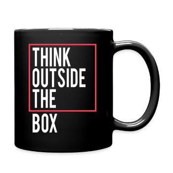 Think outside the Box - Tasse einfarbig - Schwarz - Rechts