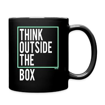 Think outside the Box - Tasse einfarbig - Schwarz - Rechts