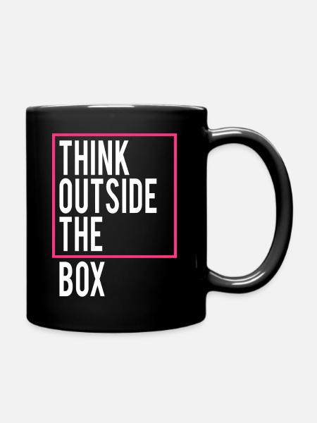 Think outside the Box - Tasse einfarbig - Schwarz