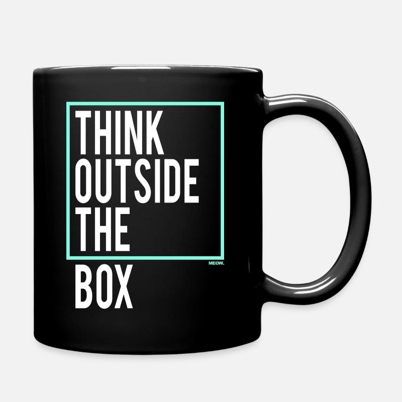 Think outside the Box - Tasse einfarbig - Schwarz