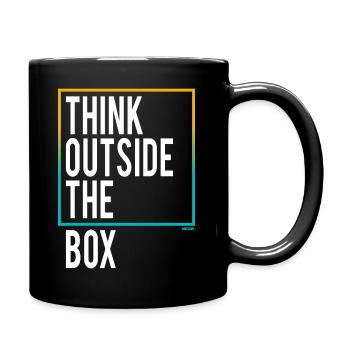 Think outside the Box - Tasse einfarbig - Schwarz - Rechts