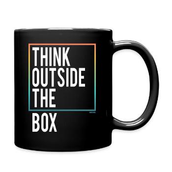 Think outside the Box - Tasse einfarbig - Schwarz - Rechts