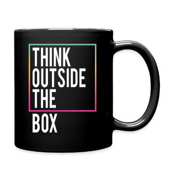 Think outside the Box - Tasse einfarbig - Schwarz - Rechts