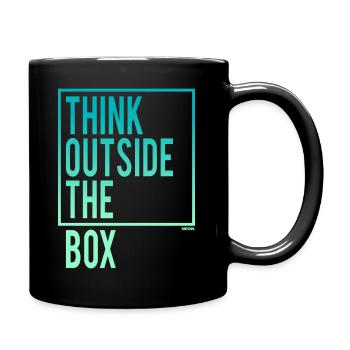 Think outside the Box - Tasse einfarbig - Schwarz - Rechts