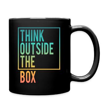 Think outside the Box - Tasse einfarbig - Schwarz - Rechts