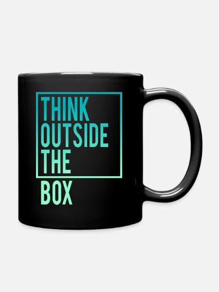 Think outside the Box - Tasse einfarbig - Schwarz